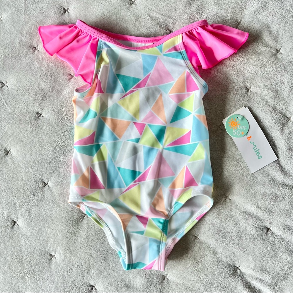 NWT Mia & Miles Geometric Swimsuit